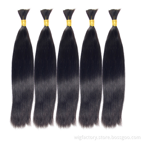 Cuticle Aligned Hair,Wholesale Virgin Human Bulk Hair Vendors, Mink Brazilian Hair Unprocessed 100% Human Hair Bulk